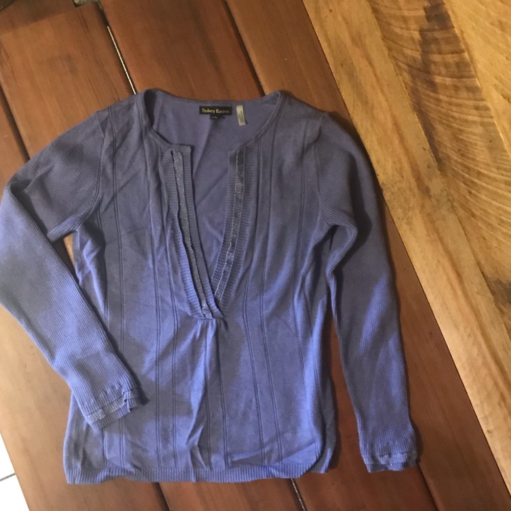 Sydney Easton deep purple sweater